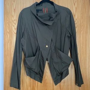 Green blazer/jacket with zipper details
